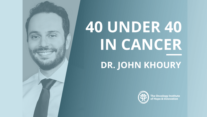 Image of Dr. John Khoury - Announcement for 40 Under 40 Award