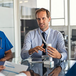 Medical professionals in a meeting